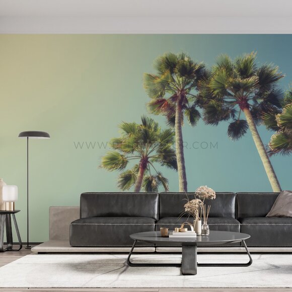 Four Tall Palm Trees Wallpaper - Picture 4 of 9